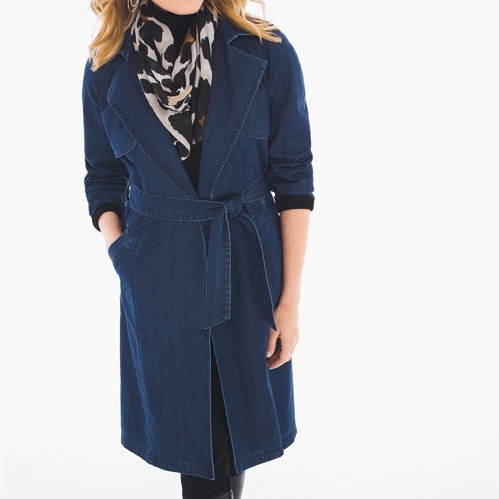 Chico’s Denim Trench Coat